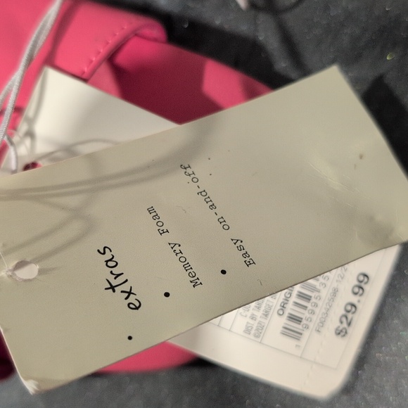 A NEW DAY Lindie Pink Open Toe Memory Foam Mules Heels Size 8.5 Shoes - Picture 2 of 4